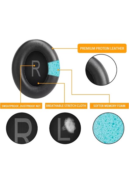 Bose Için Yedek Kulak Pedleri 700 Kulaklıklar Earpad NC700 Kulak Yastıkları Kapak Köpük Ped Kulaklık Parçaları Mavi (Yurt Dışından) modelleri