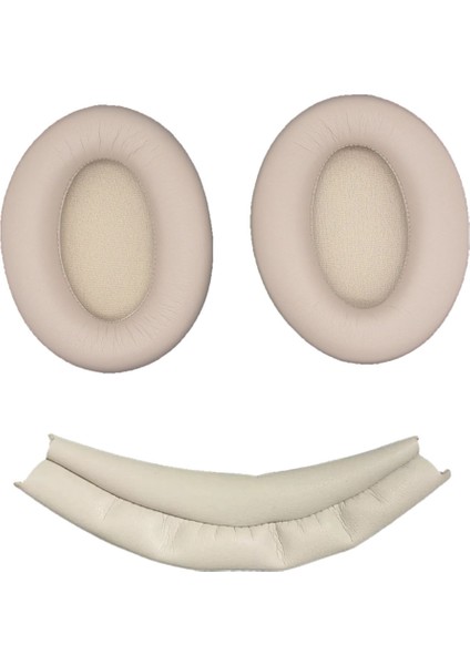 Kulak Pedleri+Sony Için Kafa Işını WH-1000XM4 Kulaklık Kulaklık Yedek Onarım Parçaları Kahverengi (Yurt Dışından)