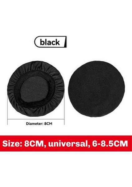 4 Çift 8cm Elastik Earpad Kapaklar Kulaklık Kapakları Gerilebilir ve Yıkanabilir Hijyenik Earcup Koruyucular Siyah (Yurt Dışından) indirimleri