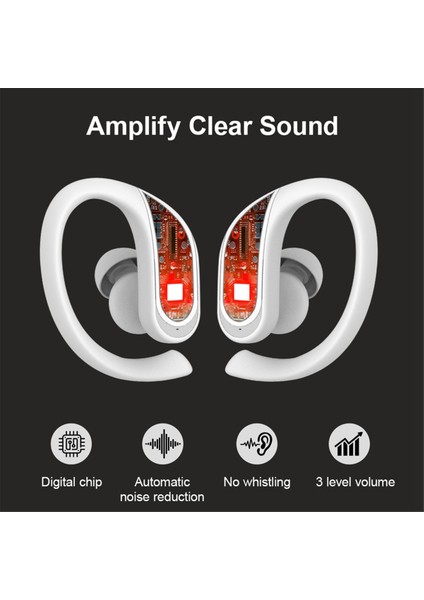 2 Adet Şarj Çantası ile Yardımcı Dinleme Kulaklıkları, Kulak Gürültüsünü Azaltmada Mini, Yaşlı Işitme Cihazı Amplifikatörü Beyaz (Yurt Dışından) fiyatları