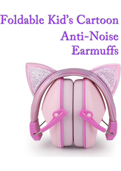 Pembe Kedi Kulakları Çocuklar Kulaklıklar Çalışma ve Uyku Gürültü Engelleme Için Çocuklar Için Ayarlanabilir Karşıtı Işitme Koruyucusu (Yurt Dışından) fiyatları