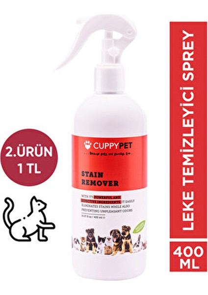 Kedi Leke Temizleyici Sprey Doğal İçeriklerle 400 ml Güçlü Temizlik Sağlar indirimleri