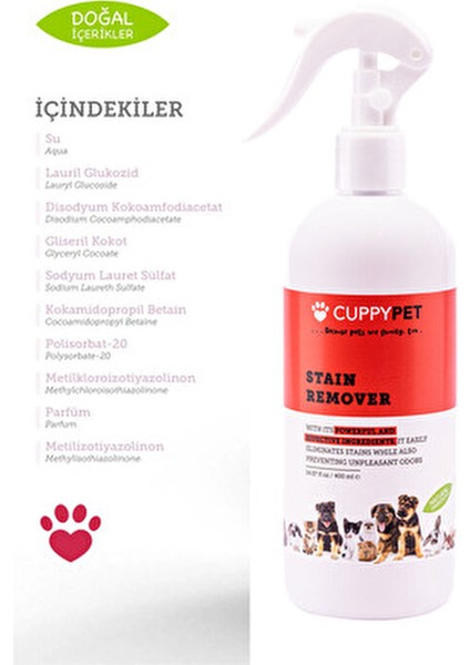 Kedi Leke Temizleyici Sprey Doğal İçeriklerle 400 ml Güçlü Temizlik Sağlar