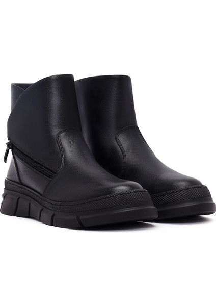 Kadın Siyah Deri Comfort Bor 25WFD360518 fırsatları