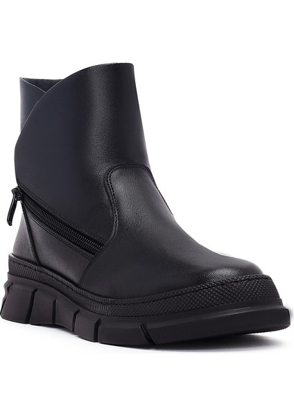 Kadın Siyah Deri Comfort Bor 25WFD360518