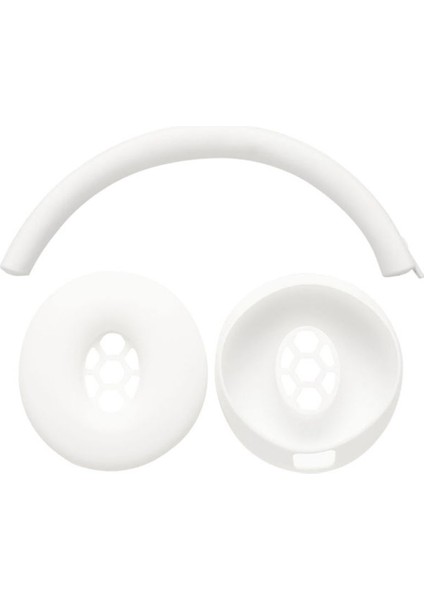 Beats Için Kulak Pedleri Solo 4.0/3.0/2.0 Kulaklık Silikon Koruyucu Kılıf Earmuff Kafa Işın Onarım Parçaları Beyaz (Yurt Dışından)