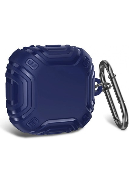 Samsung Galaxy Buds Core Kılıf Military Darbe Emici + Askılık Lacivert