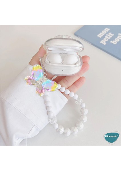 Samsung Galaxy Buds Core Kılıf Butterfly Figürlü Şeffaf modelleri