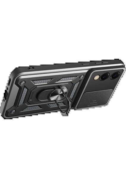 Samsung Galaxy S25 Edge Pars Lens Yüzüklü Silikon - Siyah fiyatları