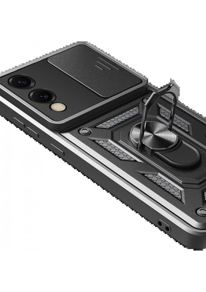 Samsung Galaxy S25 Edge Pars Lens Yüzüklü Silikon - Siyah fırsatları