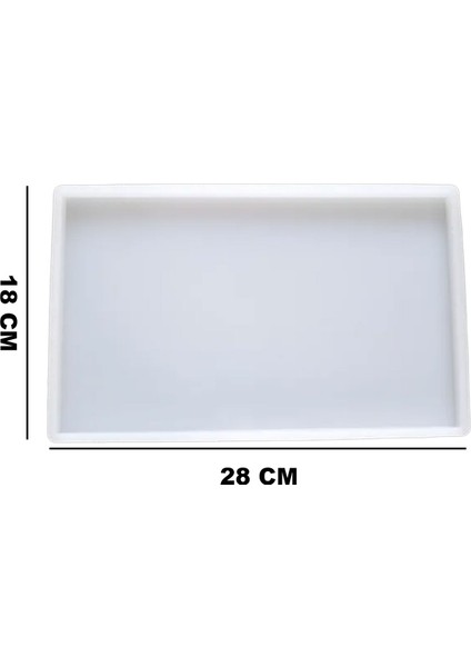 Epoksi Silikon Kalıp Tepsi Kalıbı Yerli Dikdörtgen 18X28 cm fırsatları