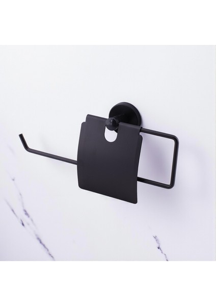 Kapaklı Kağıt Havluluk Banyo Tuvalet Mutfak Için Duvar Tipi Vidalı Montaj Modern Aksesuar Siyah indirimleri