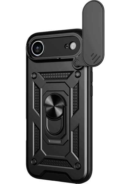 Apple iPhone 17 Air Uyumlu Magnetik Standlı Kamera Korumalı Sürgülü Kapak fiyatları