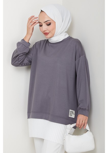 Arma Detay Piliseli Oysho Tunik 1627 - Antrasit