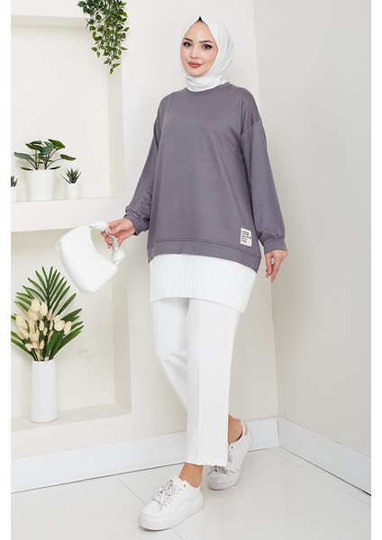 Arma Detay Piliseli Oysho Tunik 1627 - Antrasit fiyatları