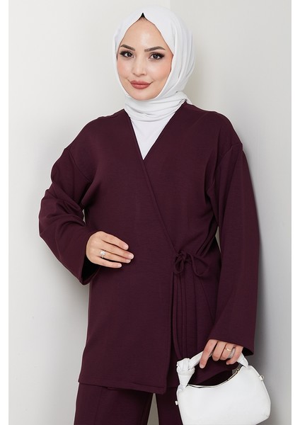 Kimonolu Oysho Ikili Takım 1623 - Bordo fiyatları