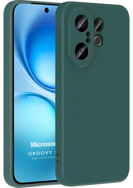 Vivo X200 Fe 5g Kılıf Groovy Soft Koyu Yeşil