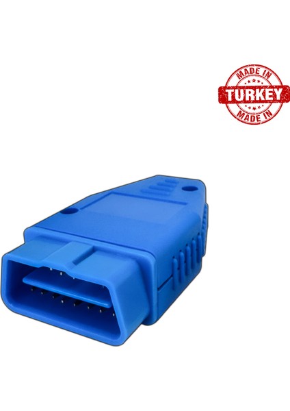 Obd2 Boş Kutu 16 Pin Obd2 Konnektörü Obd2 16 Pin Obd2 Adaptörü Obd2 J1962 Konnektörü Araç Teşhis Kablosu Erkek Fiş Adaptörü + Mavi modelleri