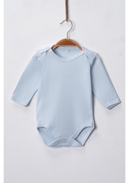 %100 Pamuklu Penye Likralı Kumaş Çıtçıtlı Uzun Kol Bebek Badi Zıbın Renkli modelleri