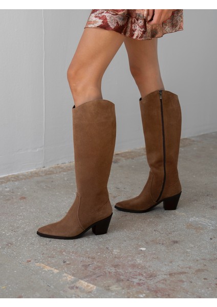 Arnold Camel Süet Hakiki Deri Çizme