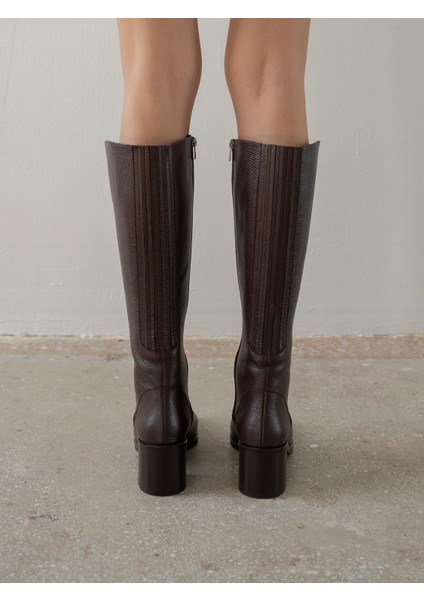 Rugani Kahve Hakiki Deri Çizme