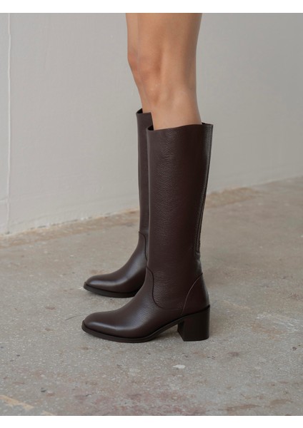 Rugani Kahve Hakiki Deri Çizme
