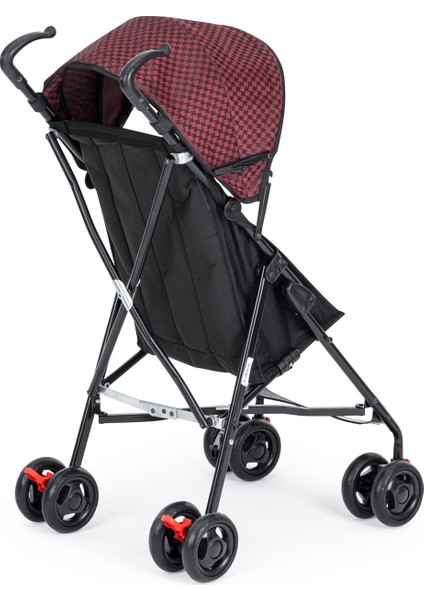 MB108 Stork Baston Bebek Arabası Puset KARELİ BORDO modelleri