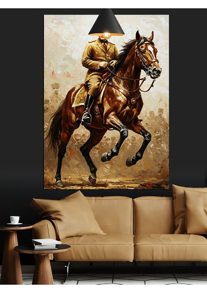 Musafa Kemal Atatürk ve Atı Dekoratif Kanvas - Mdf Ahşap Tablo indirimleri
