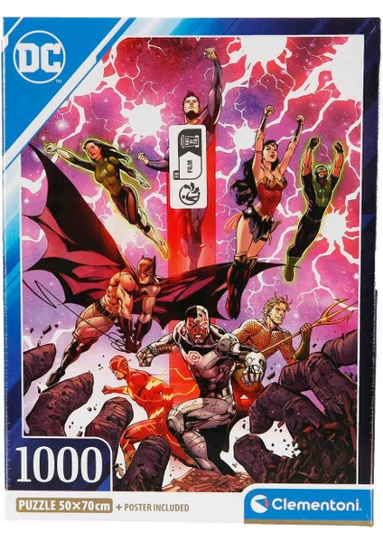 1000 Parça Puzzle: Dc Comics Justice League 2 modelleri