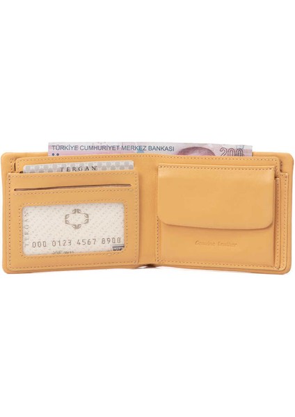 Sarı Hakiki Deri Erkek Cüzdan - S1CE00001590-J7G