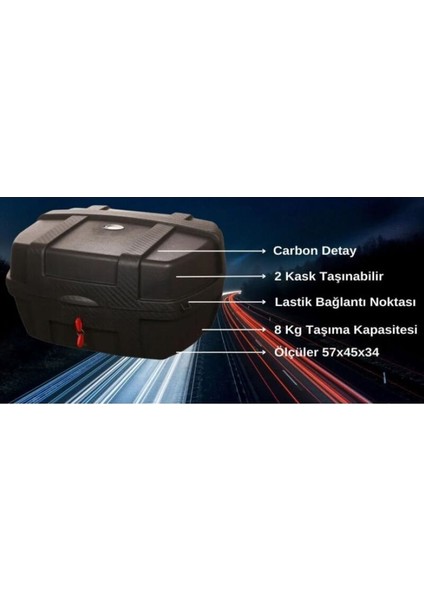 Motosiklet Arka Çanta 52 Litre Siyah modelleri
