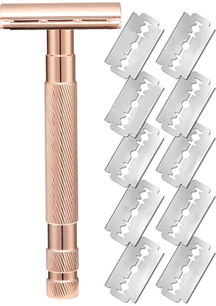 Paslanmaz Çelik Çift Taraflı Bıçaklı Dayanıklı Değiştirilebilir Yeniden Kullanılabilir Güvenlik Tıraş Bıçakları, D (Yurt Dışından)