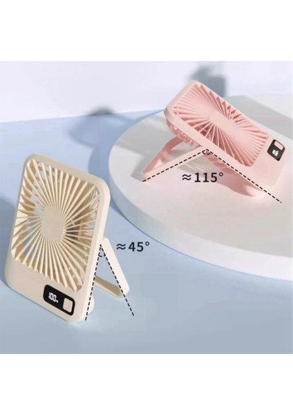 Masaüstü Küçük Fan Çok Güçlü Ofis Ince ve Şarjlı Model Katlanabilir Fırçasız Taşınabilir Pembe (Yurt Dışından) modelleri