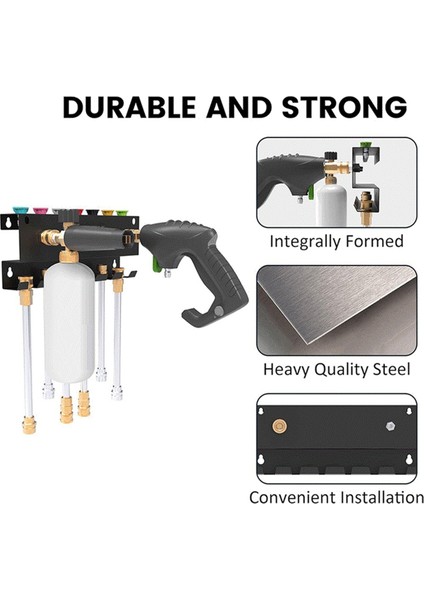 Basınçlı Yıkama Tabancası Tutucu, Duvara Monte Köpük Topu Tutucu, Basınçlı Yıkama Çubuğu/nozul Uçları Için Alet Saklama Rafı (Yurt Dışından) modelleri