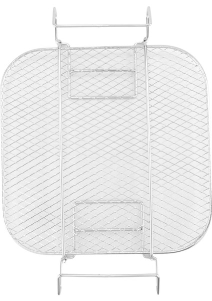 Hava Fritöz Rafı Kare Iki Katmanlı Raflar, Paslanmaz Çelik Kurutma Makinesi Aksesuarları Rafı, Hava Çok Katmanlı Fritöz 4.2-5.8qt (Yurt Dışından) modelleri