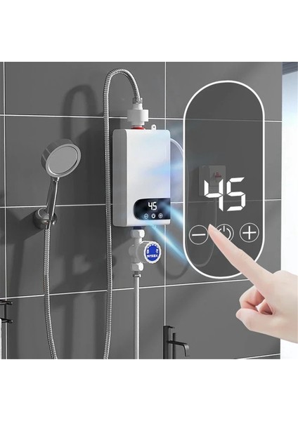 Anında Su Isıtıcısı 5500W Güç Taşınabilir Banyo, Duş ve Mutfak Için Ip4 Su Geçirmez LCD Dijital Ekran Ab Fişi (Yurt Dışından) fiyatları
