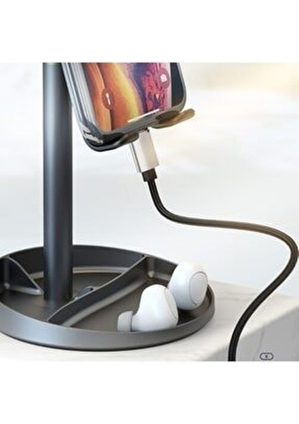 Kuulaa K2 Aynalı Tablet ve Cep Telefonu Standı Universal Uyumlu Silikon Malzeme