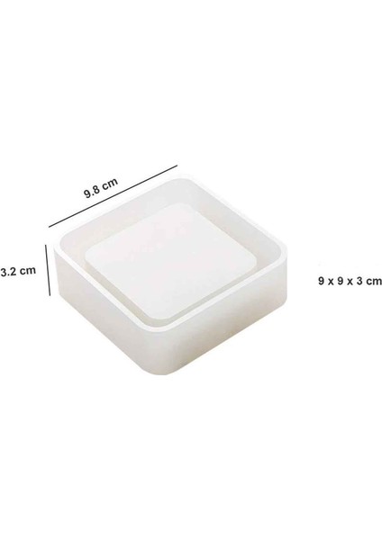 Epoksi Silikon Kalıp Küllük Kalıbı Kare 9.8x3.2 cm fiyatları
