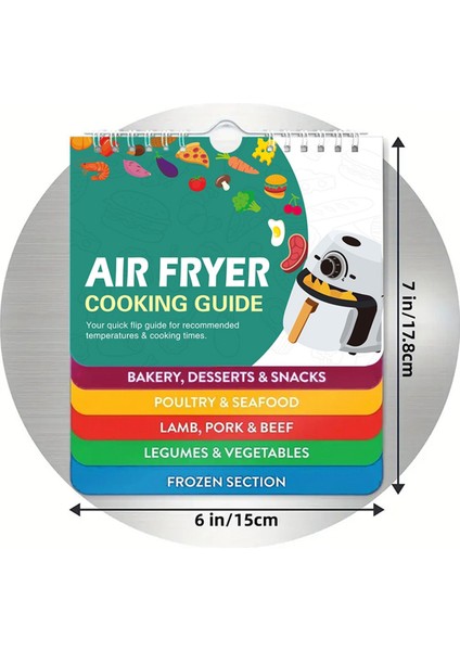 3'lü Fritöz Hile Sayfası Mıknatıslı Pişirme Rehberi Kitapçığı, Pişirme Süreleri Tablosu, Hile Sayfası Mıknatıslı Pişirme Rehberi Kitapçığı (Yurt Dışından) fırsatları