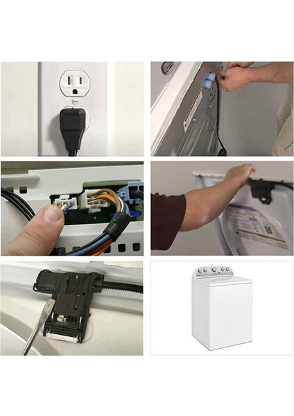 W11307244 Whirlpool Çamaşır Makinesi Kapağı Kilit Anahtarı (3 Kablo), Çamaşır Makinesi Kapağı Mandalı Tertibatı W10682535, 2 Adet (Yurt Dışından) fiyatları