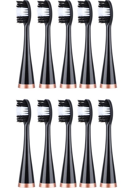 10 Adet Elektrikli Diş Fırçası Başlığı Elektrikli Diş Fırçası Beyazlatıcı Diş Fırçası Için Yedek Fırça Başlıkları, Siyah (Yurt Dışından)