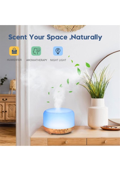 Esansiyel Yağ Difüzörü 500 ml Nemlendirici Difüzörler Aromaterapi Difüzörü Uzaktan Kumandalı Ab Fişi (Yurt Dışından) fırsatları