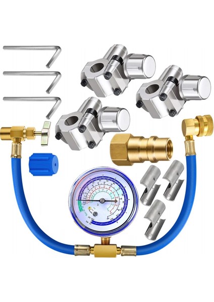 Klima Soğutma Sistemi Için Freon Dolum Hortumu, Ölçüm Kiti R134A R12 R22, BPV31 Delme Musluk Vanası ile (Yurt Dışından) fiyatları
