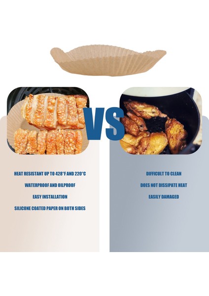 50 Adet Air Fryer Parchment Kağıt Kaplamaları Yapışmaz Tek Kullanımlık Kaplamalar Sepet Deliksiz Yuvarlak Parchment Kağıdı (Kahverengi) (Yurt Dışından) modelleri