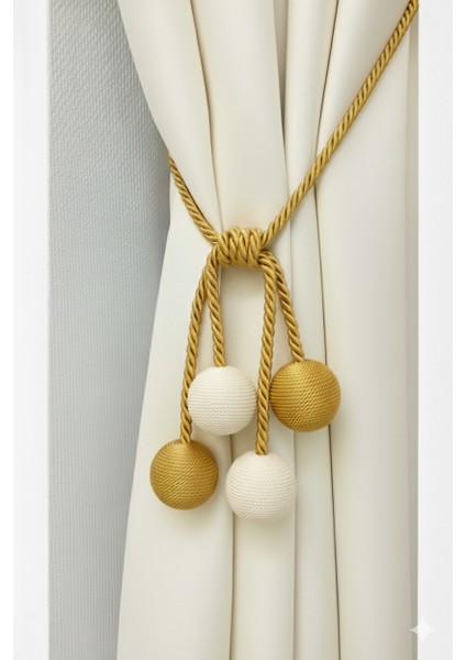 Modern Sarım 4 Toplu Braçol Kornişe Takmatik Ipli Tavan Perde aksesuarı