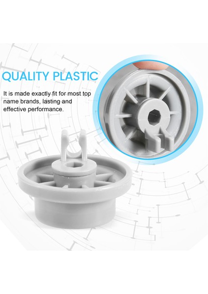 4'lü Paket 165314 Bulaşık Makinesi Alt Raf Tekerleği Yedek Parçası Bosch ve Kenmore Bulaşık Makinelerine Uygun - 420198 AP2802428'IN Yerini Alır (Yurt Dışından) indirimleri