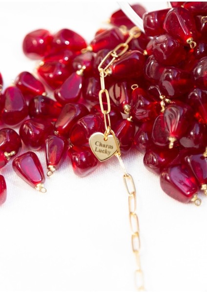 Murano Nar Tanesi Salkım Kolye Harfli fırsatları