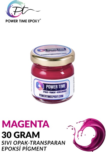 Opak & Transparan Sıvı Pigment Boya / Magenta / Epoksi Için
