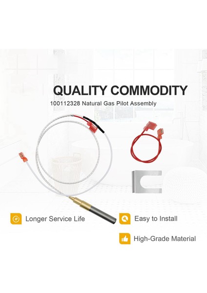 100112328 Termopil Montajı 21 Inç Gazlı Su Isıtıcısı ile Uyumlu, 750 Milivolt Termopil Değiştirme Kiti (Yurt Dışından) modelleri