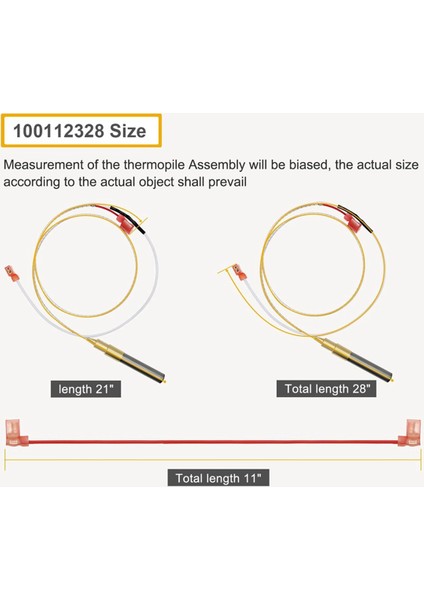 100112328 Termopil Montajı 21 Inç Gazlı Su Isıtıcısı ile Uyumlu, 750 Milivolt Termopil Değiştirme Kiti (Yurt Dışından) fırsatları